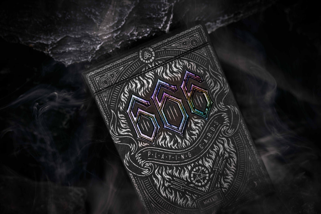 666 Playing Cards - Obsidian Edition By Riffle Shuffle Playing