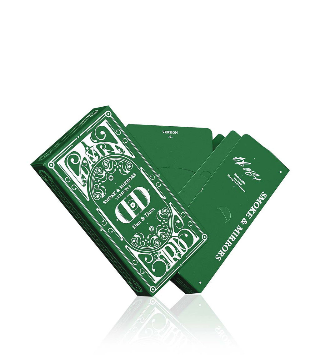Smoke & Mirrors V9 - Green Edition Playing Cards - Riffle