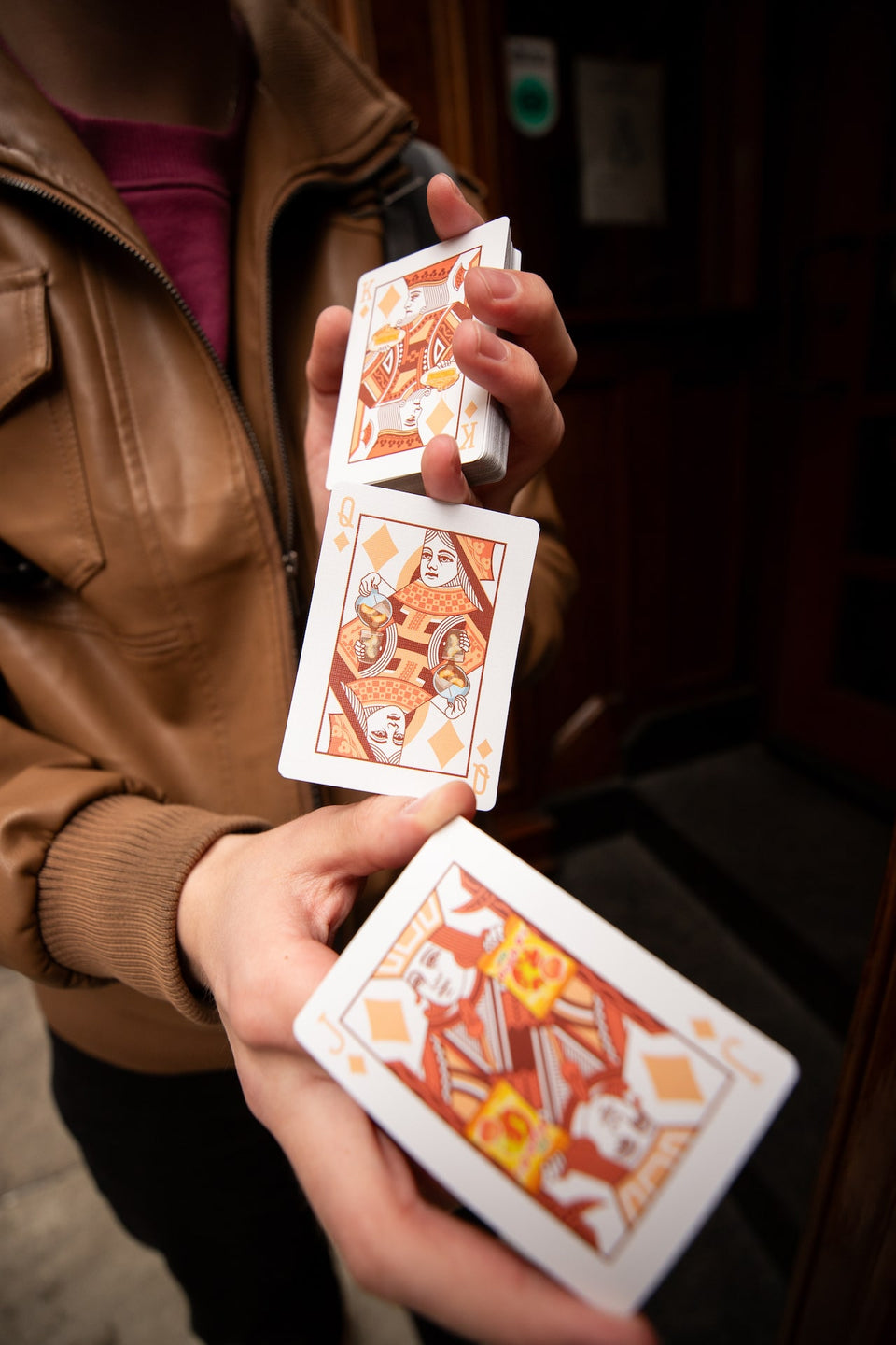 Peach Playing Cards
