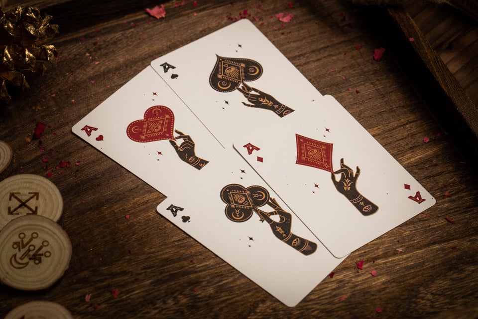 Palmistry Playing Cards - Golden Ivory Edition