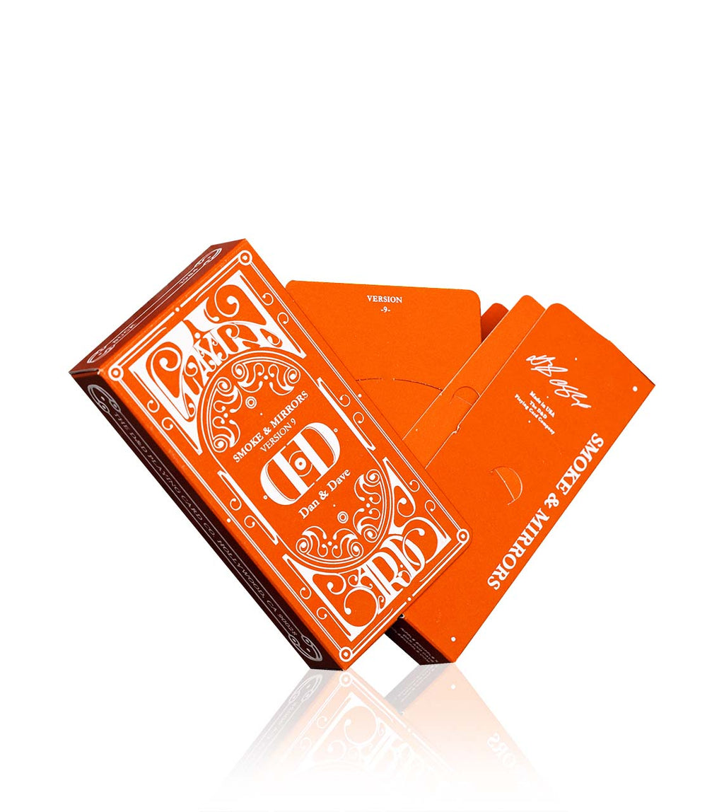 Smoke & Mirrors V9 - Orange Edition Playing Cards - Riffle