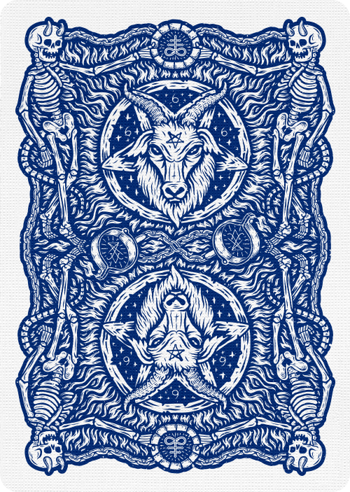 666 Playing Cards - Cobalt Blue – Riffle Shuffle Playing Card Co