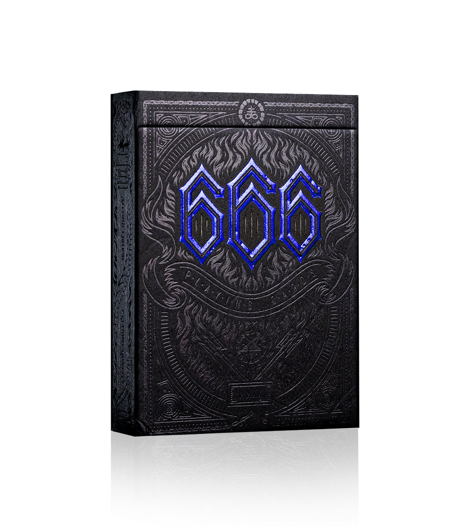 666 Playing Cards - Cobalt Blue – Riffle Shuffle Playing Card Co