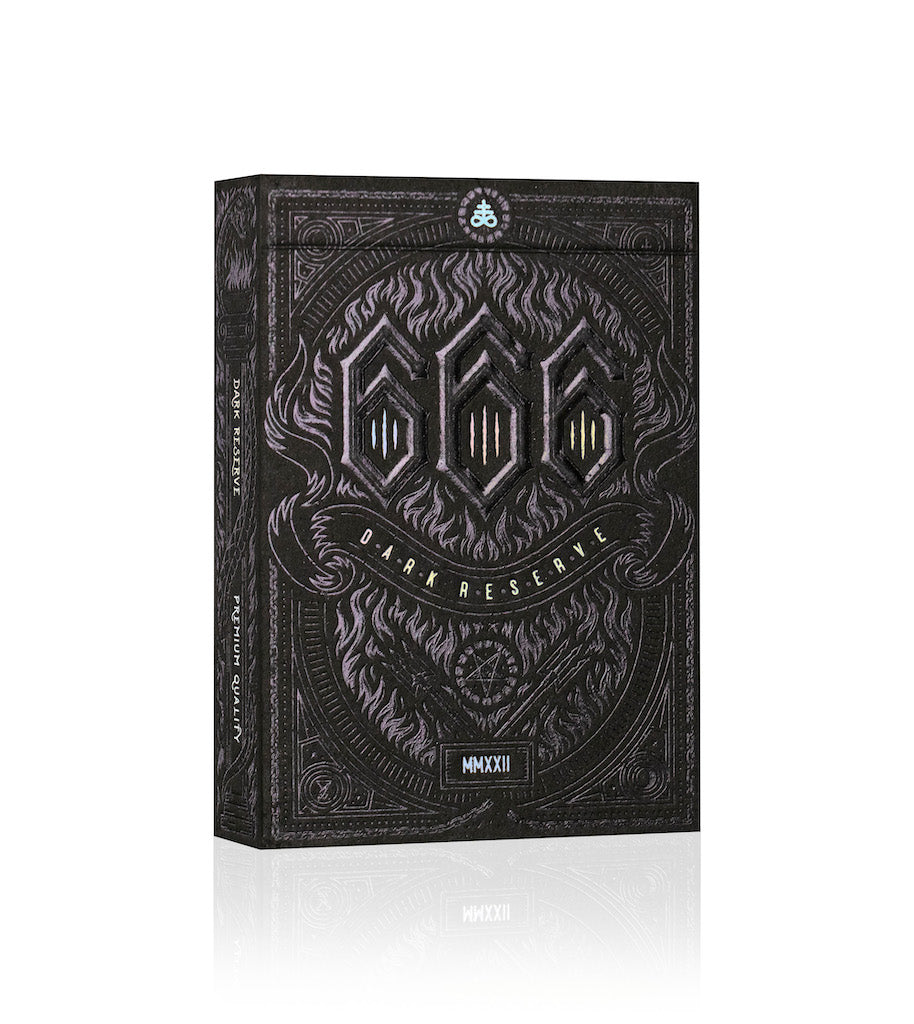 666 Playing Cards Holo Dark Reserve - Riffle Shuffle Playing Card Co 666 Playing Cards Holo Dark Reserve - Riffle Shuffle Playing Card Co