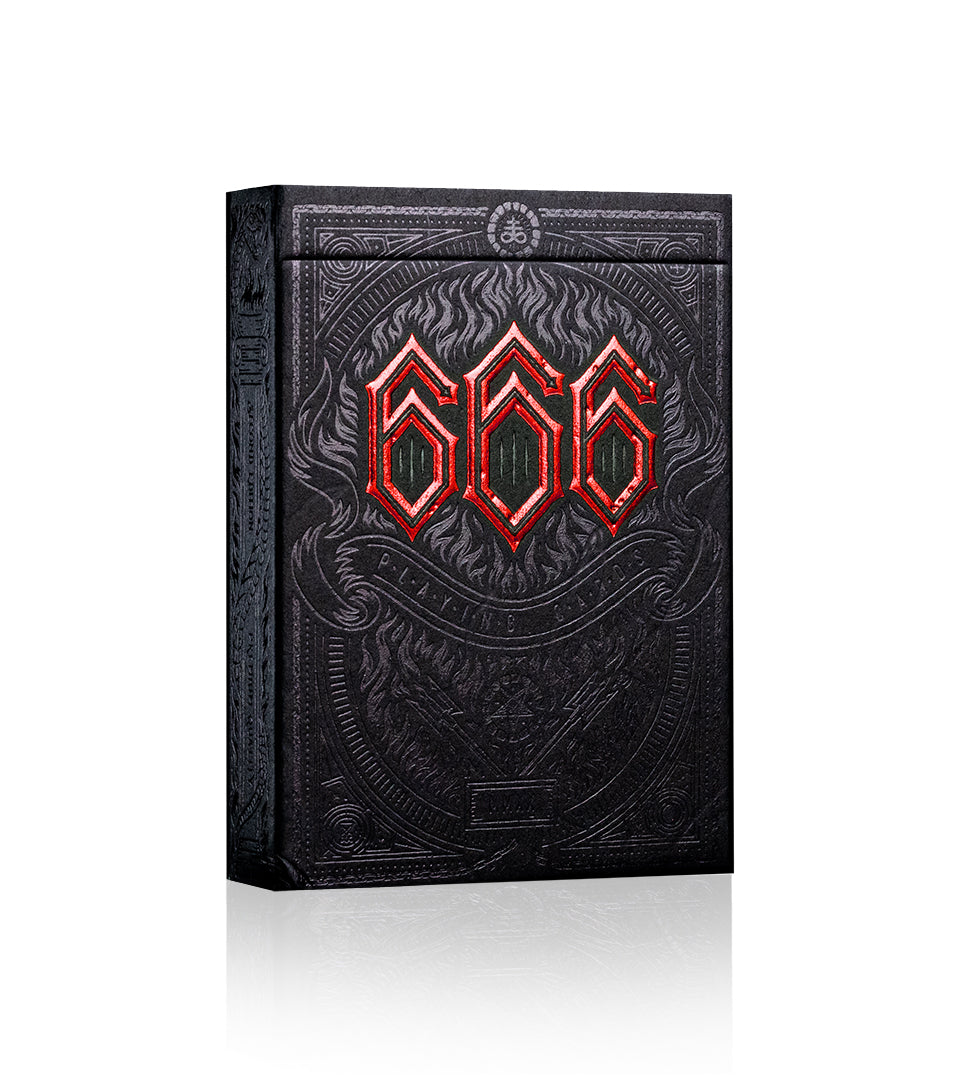 666 Playing Cards - Crimson Flare – Riffle Shuffle Playing Card Co