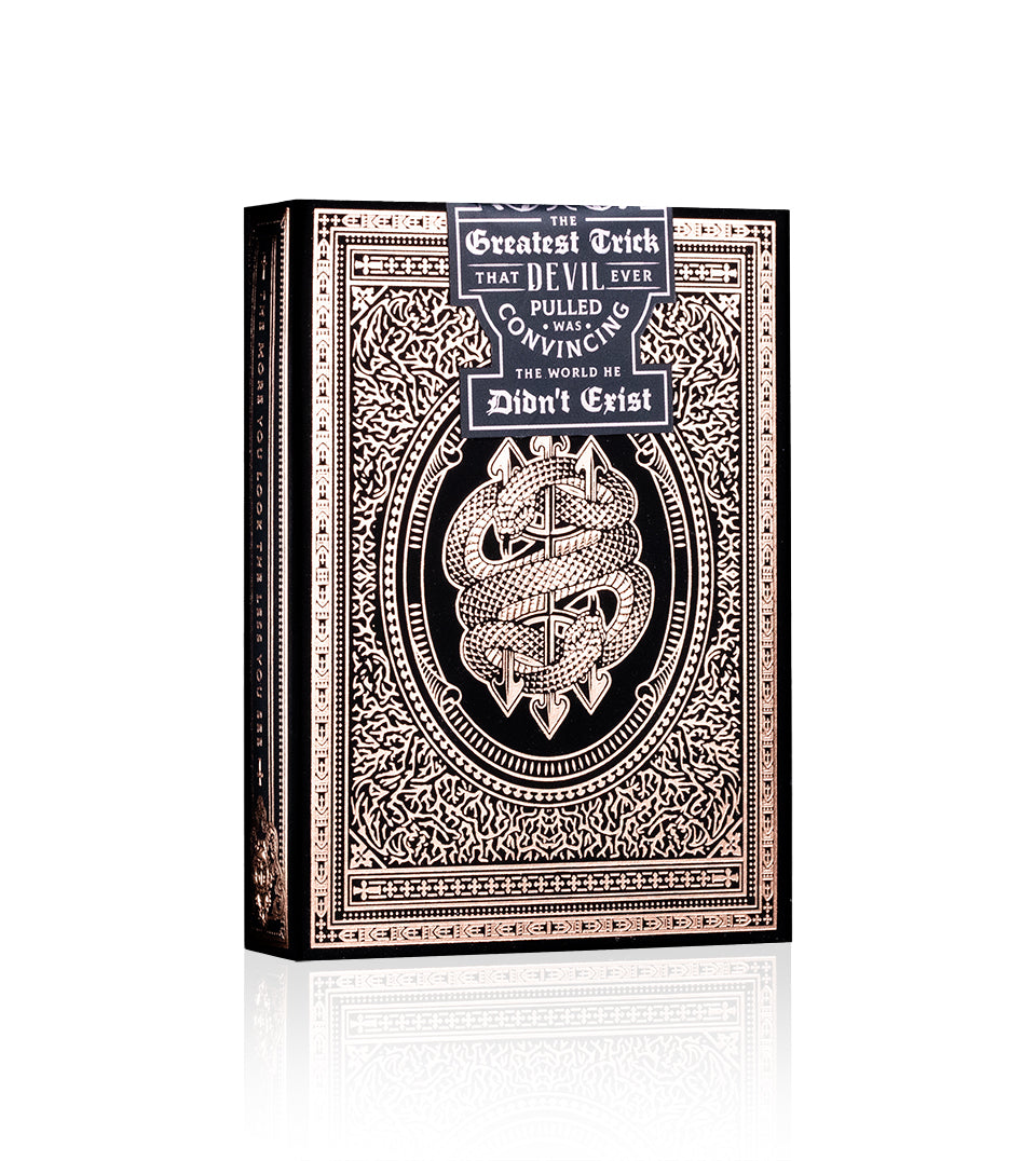 Devil's in the Details Rose Gold – Riffle Shuffle Playing Card Co