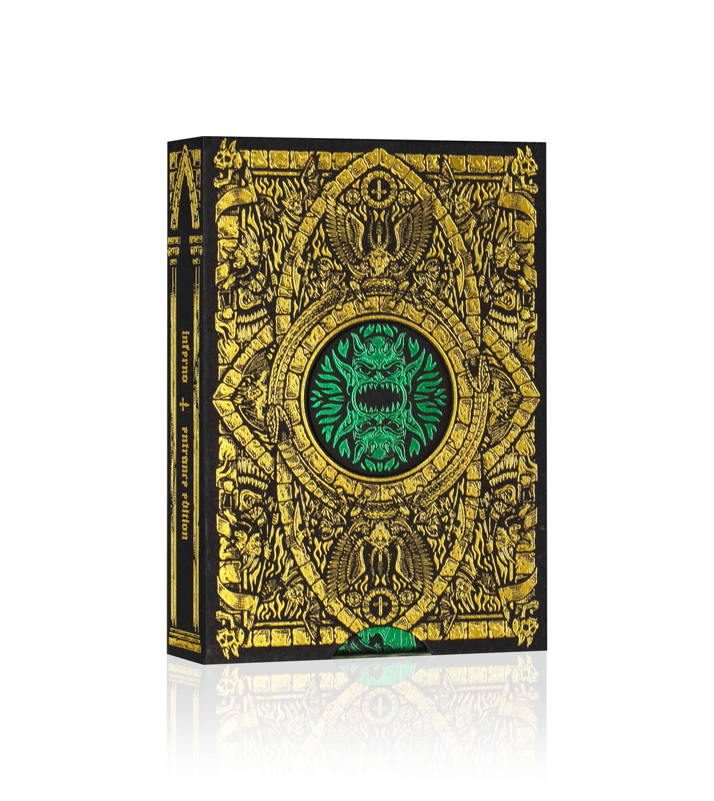Inferno Emerald Blaze Playing Cards – Riffle Shuffle Playing Card Co