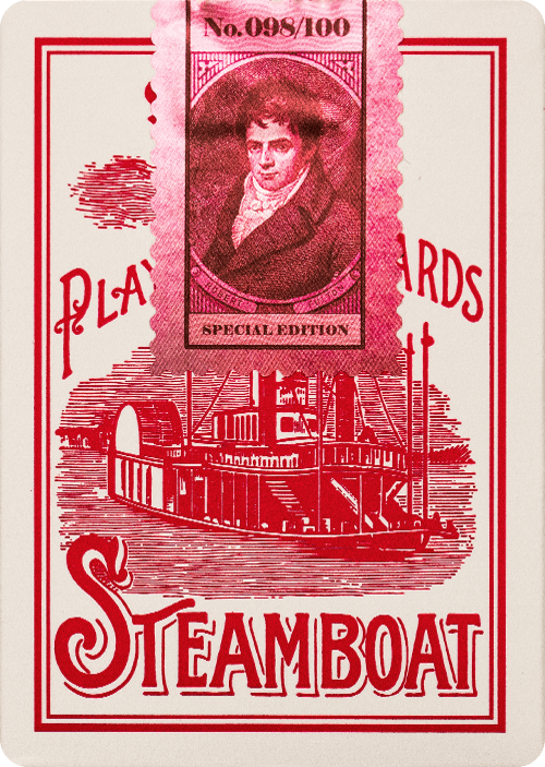Foil-Edged Steamboat – Riffle Shuffle Playing Card Co