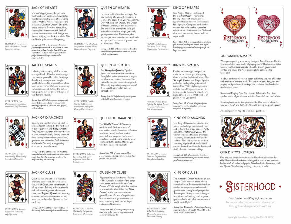 SISTERHOOD Playing Cards