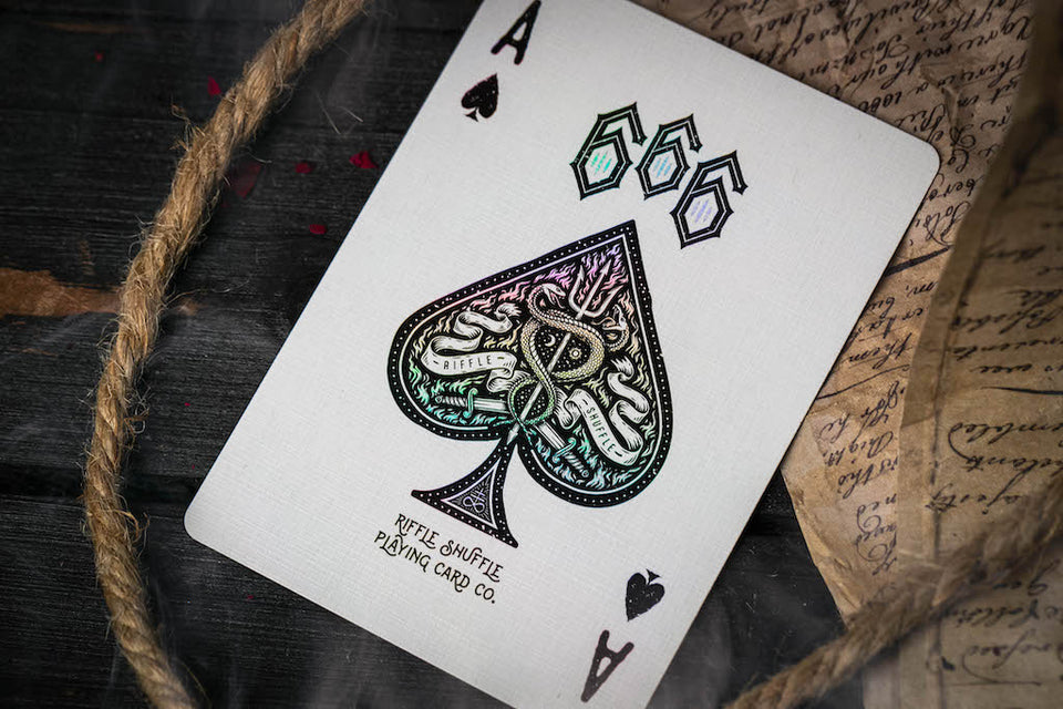 black holographic playing cards 666 Playing Cards Holo Dark Reserve